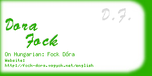 dora fock business card