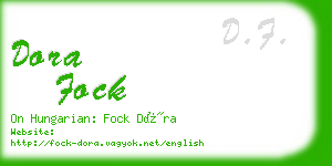 dora fock business card